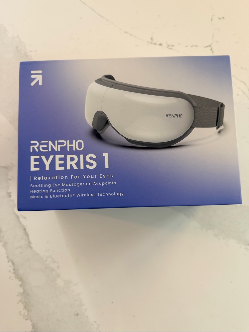 RENPHO Eyeris 1 White Eye Massager with Heating & Bluetooth Relaxation